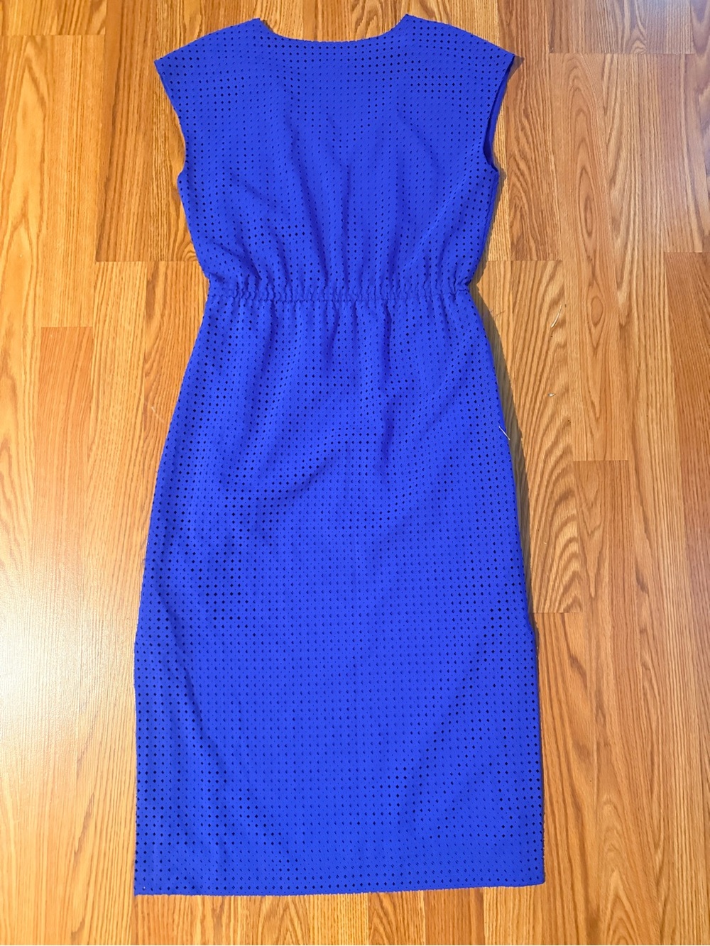 J. Crew Royal Blue Eyelet Midi Dress